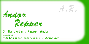 andor repper business card